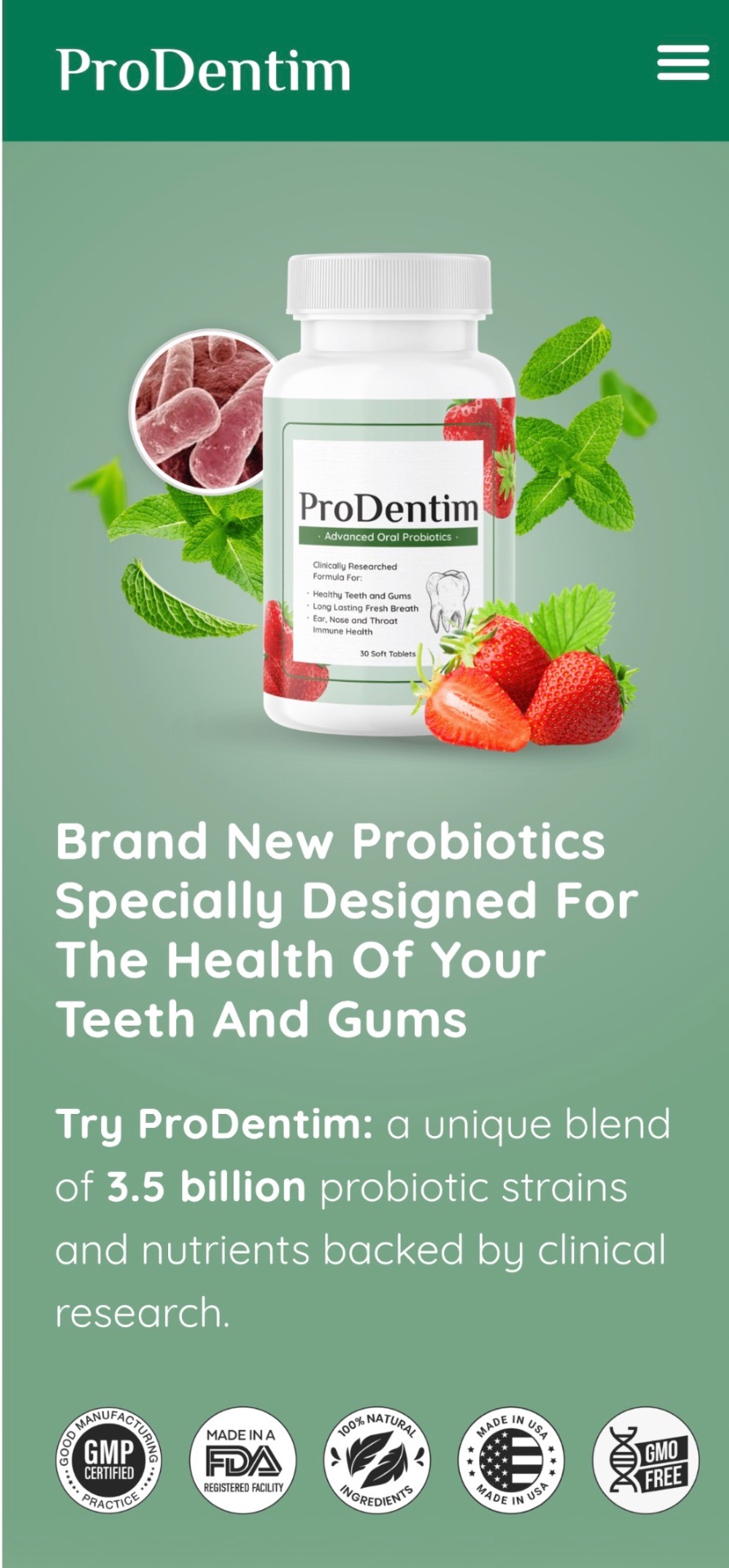 ProDentim - Brand new probiotics specially designed for the health of your teeth and gums.